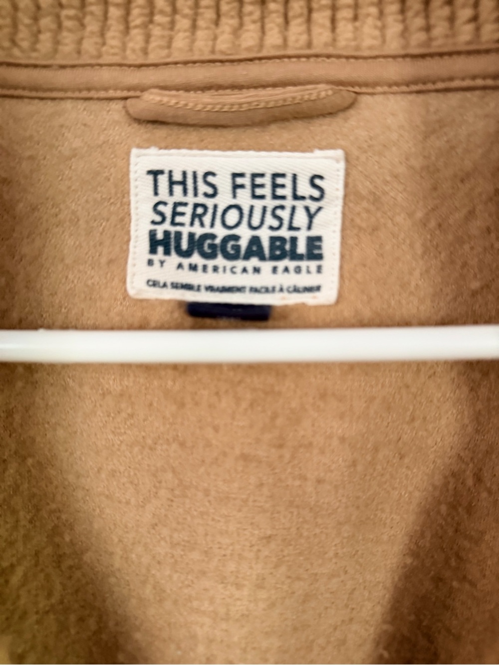 American Eagle Outfitters Camel Sherpa Half-Zip Jacket - Picture 2 of 5